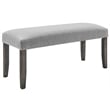 Steve Silver Emily Gray Fabric Backless Bench