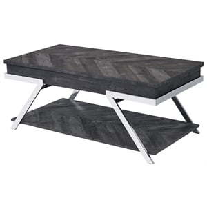 Steve Silver Roma Dark Gray Lift-Top Wood and Laminate Cocktail Table