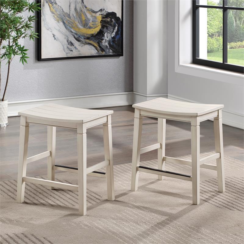 Steve Silver Westlake Weathered Ivory Wood 5-Piece Counter Height Dining Set