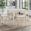 Steve Silver Westlake Weathered Ivory Wood 5-Piece Counter Height Dining Set