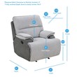Steve Silver Cyprus Light Gray Fabric Recliner Chair