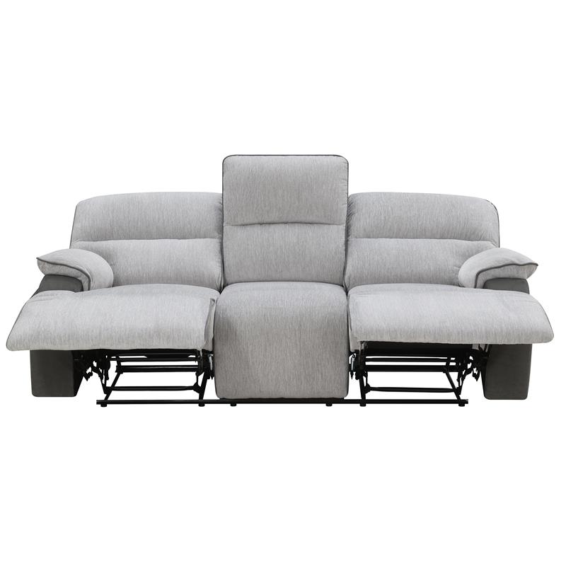 Steve Silver Cyprus Light Gray Fabric Recliner Sofa