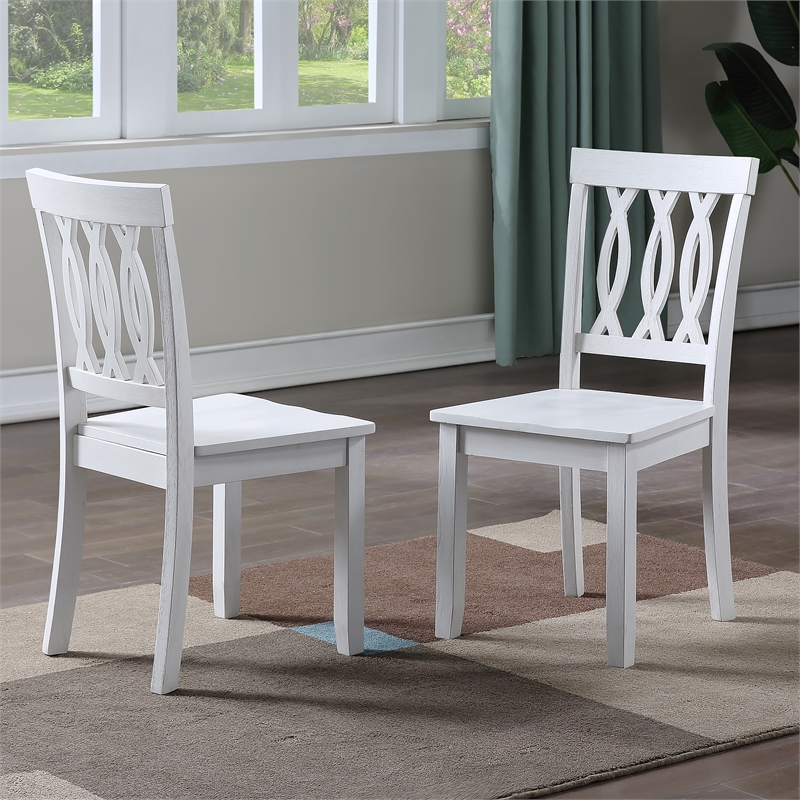 Steve Silver Naples White Wood 5-Piece Drop-Leaf Dining Set