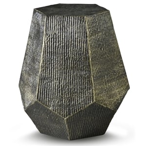 Steve Silver Donato Hexagon Brass Metal End Table