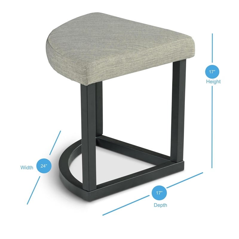 Steve Silver Yukon Black Metal Base Coffee Table with Stools