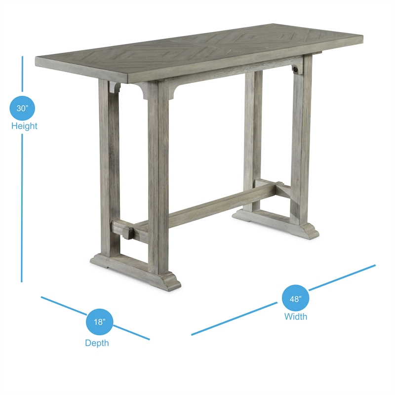 Steve Silver Whitford Dove Gray Sofa Table