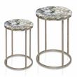 Steve Silver Onyx Nickel Agate Top Nesting Table - Set of 2