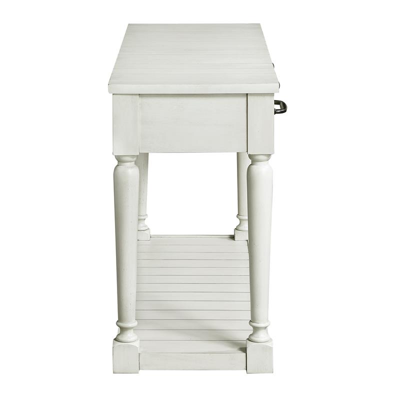 Steve Silver Hemingway White Alabaster Sofa Table