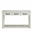 Steve Silver Hemingway White Alabaster Sofa Table