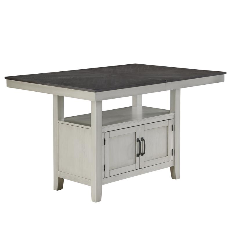 Steve Silver Hyland Stone Gray and Charcoal Wood Counter Table