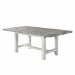 Steve Silver Canova Weathered White Wood and Marble Top Dining Table