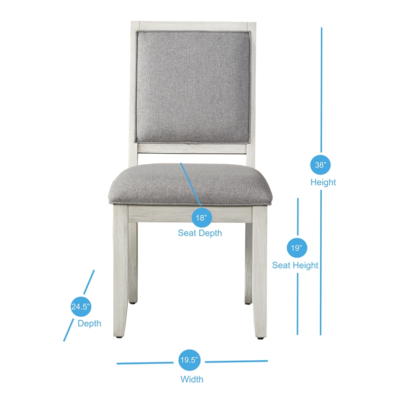 Steve Silver Canova Weathered White Wood Parsons Chair
