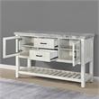 Steve Silver Canova Weathered White Wood and Marble Top Server