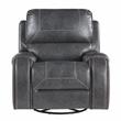 Steve Silver Keily Gray Faux Leather Manual Reclining 3-Piece Motion Set