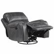 Steve Silver Keily Gray Faux Leather Manual Reclining 3-Piece Motion Set