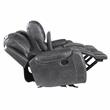 Steve Silver Keily Gray Faux Leather Manual Reclining 3-Piece Motion Set