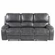 Steve Silver Keily Gray Faux Leather Manual Reclining 3-Piece Motion Set