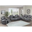 Steve Silver Keily Gray Faux Leather Manual Reclining 3-Piece Motion Set