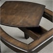 Diletta Dark Walnut Wood Game End Table with Chessboard