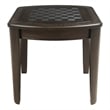 Diletta Dark Walnut Wood Game End Table with Chessboard