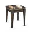 Diletta Dark Walnut Wood Game End Table with Chessboard