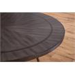 Steve Silver Derek Round Wood Top and Black Metal Base Dining Table