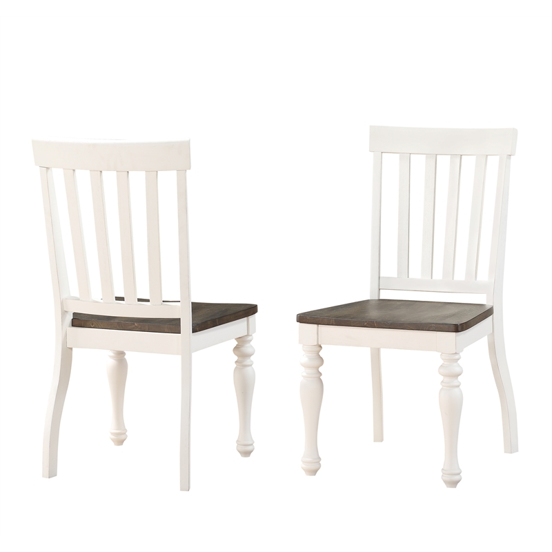 Steve Silver Joanna Two-tone Ivory and Dark Oak Side Chair