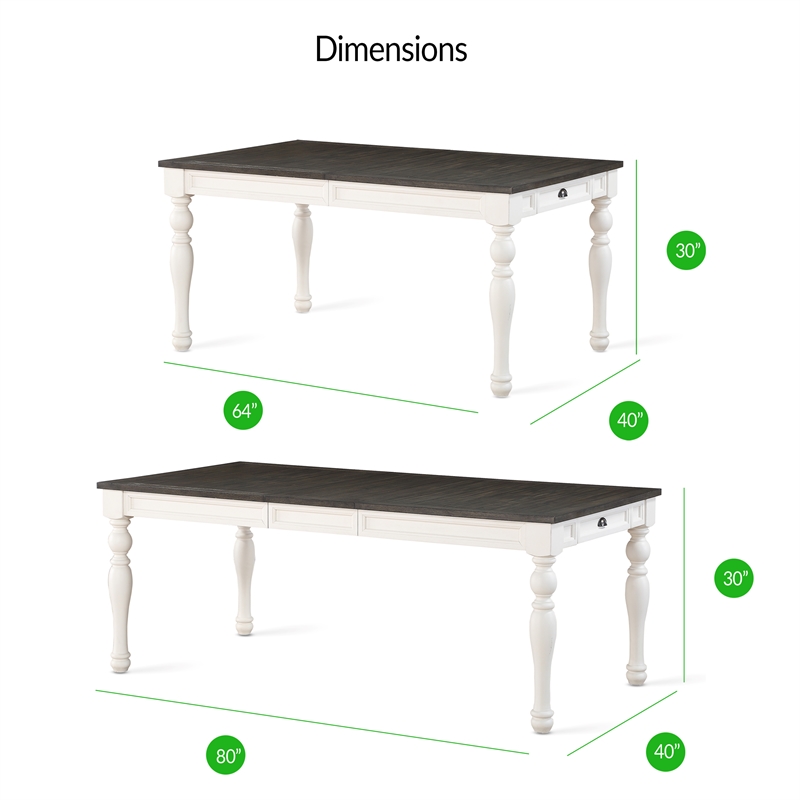 Steve Silver Joanna Two-tone Ivory and Dark Oak Dining Table