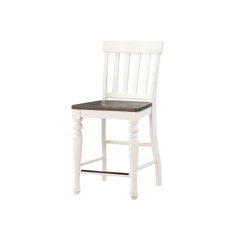 Steve Silver Joanna Two-tone Ivory and Dark Oak Counter Chair