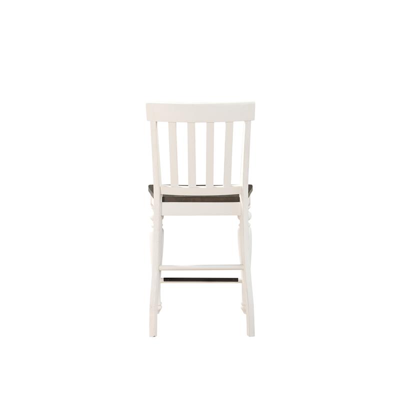 Steve Silver Joanna Two-tone Ivory and Dark Oak Counter Chair