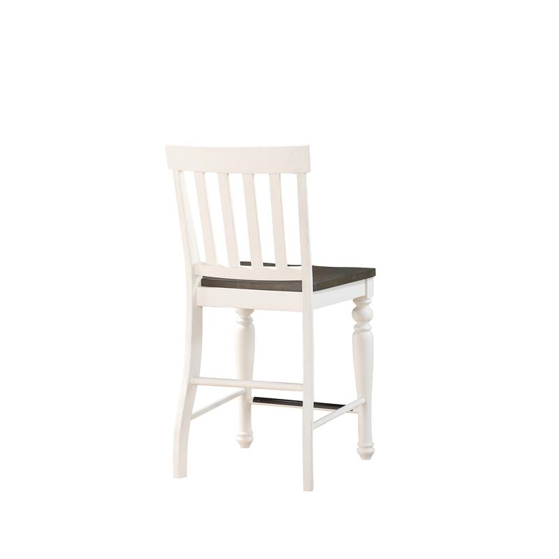 Steve Silver Joanna Two-tone Ivory and Dark Oak Counter Chair