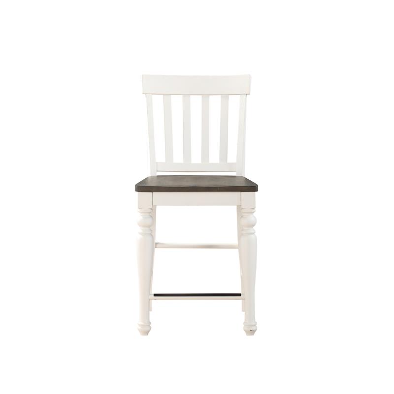 Steve Silver Joanna Two-tone Ivory and Dark Oak Counter Chair