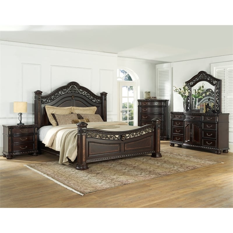 Steve Silver Monte Carlo Rich Cocoa Chocolate 3-drawer Wood Nightstand