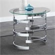 Tayside Chrome and Metal Tempered Glass Top End Table