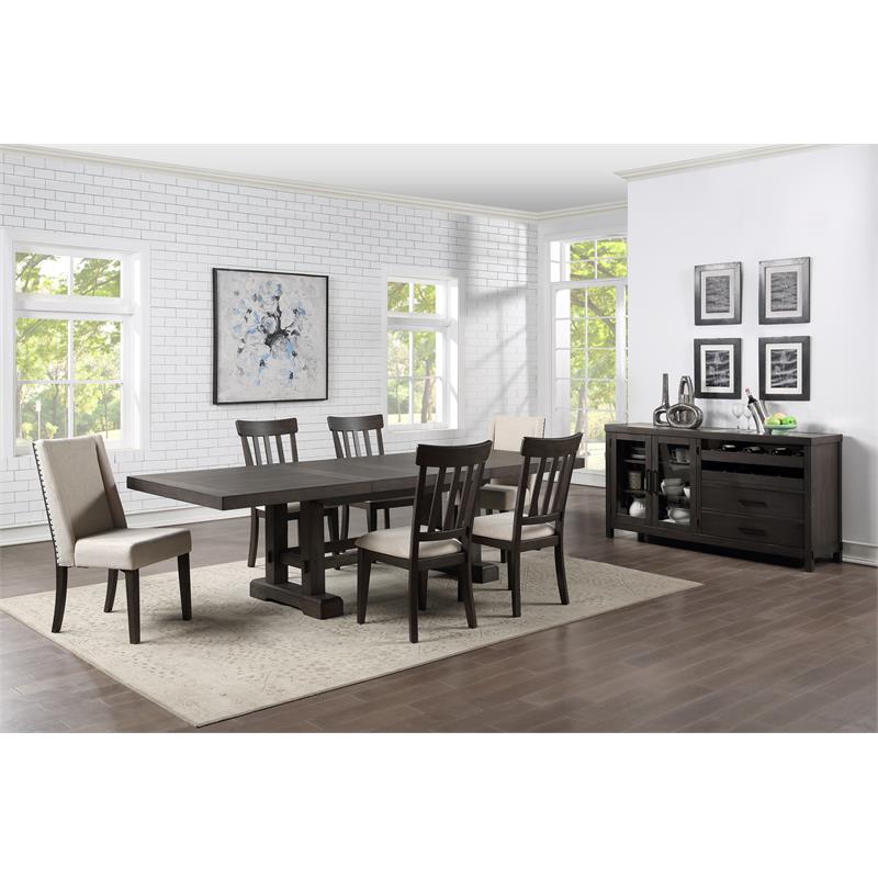 Steve Silver Napa Fabric Upholstered Dining Chair - Dusky Cedar-Beige