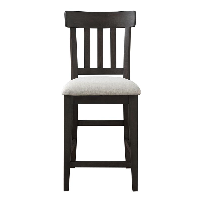 Napa Natural Linen Fabric and Wood Counter Height Chair