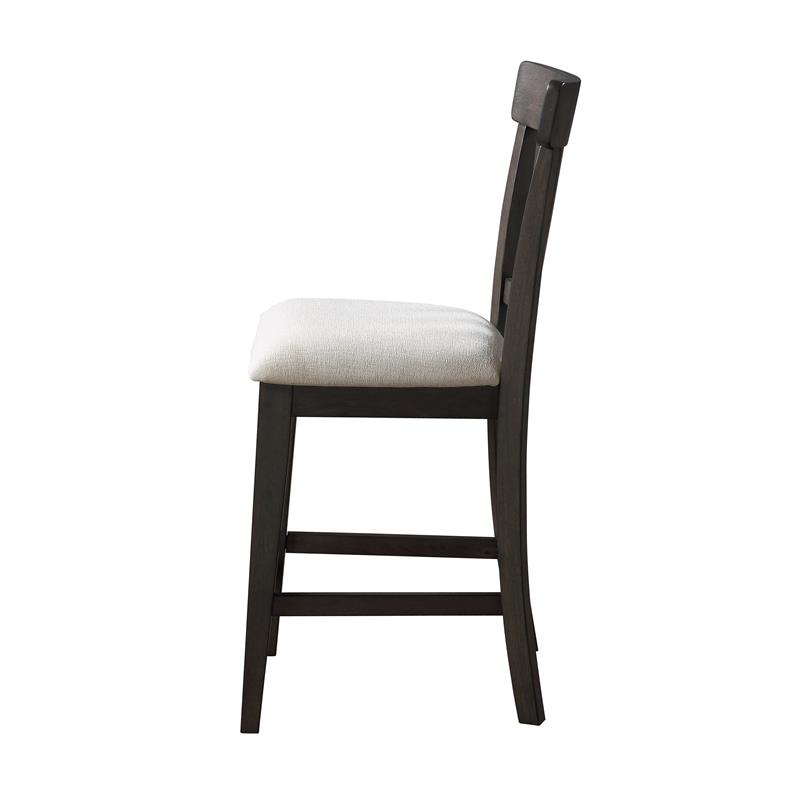 Napa Natural Linen Fabric and Wood Counter Height Chair