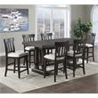 Napa Natural Linen Fabric and Wood Counter Height Chair