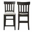 Napa Natural Linen Fabric and Wood Counter Height Chair