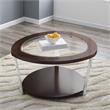 Steve Silver Duncan Espresso Finished Wood and Metal Cocktail Table