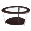Steve Silver Duncan Espresso Finished Wood and Metal Cocktail Table
