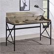 Steve Silver Corday Gray Wood and Black Metal Desk with USB Port