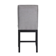 Yves Rubbed Charcoal and Light Gray Fabric Counter Chair