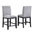 Yves Rubbed Charcoal and Light Gray Fabric Counter Chair
