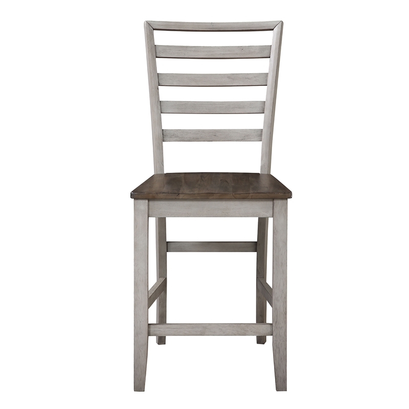 Abacus Two-tone Smokey Alabaster and Brown Counter Chair