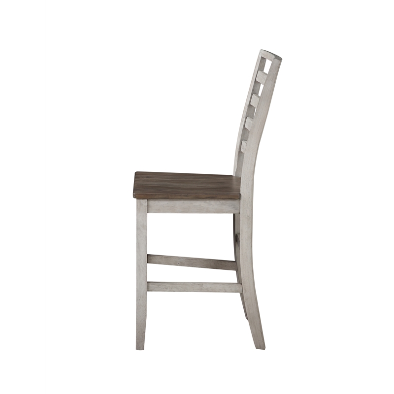 Abacus Two-tone Smokey Alabaster and Brown Counter Chair