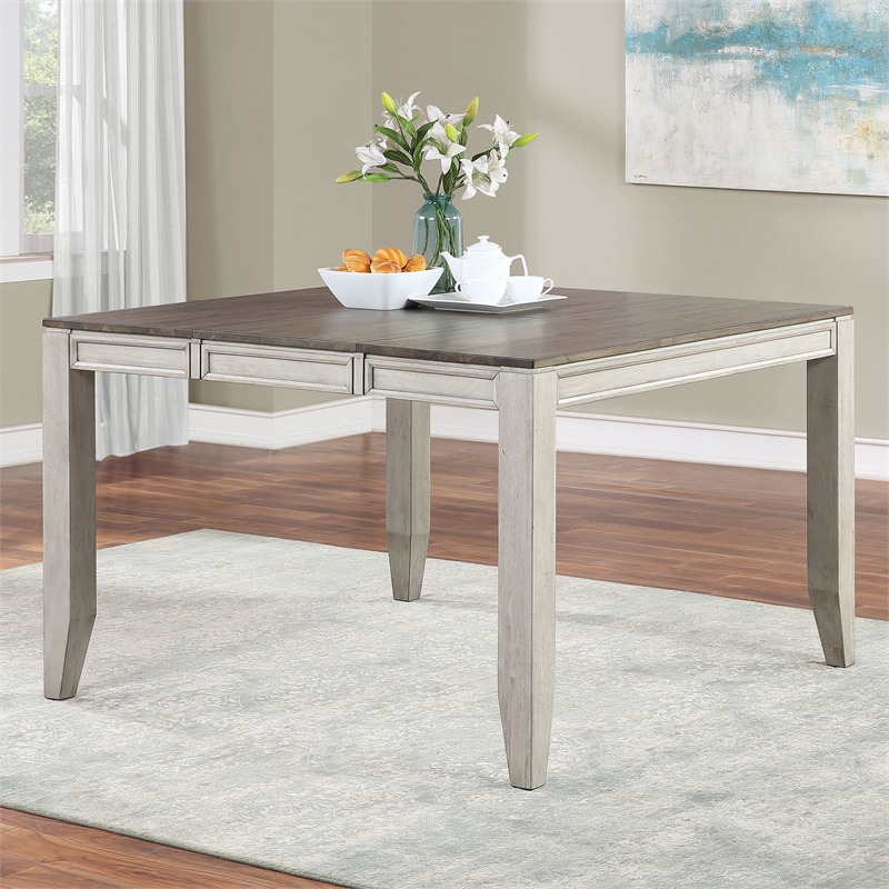 Abacus Two-tone Smokey Alabaster and Brown 9-piece Counter Dining Set