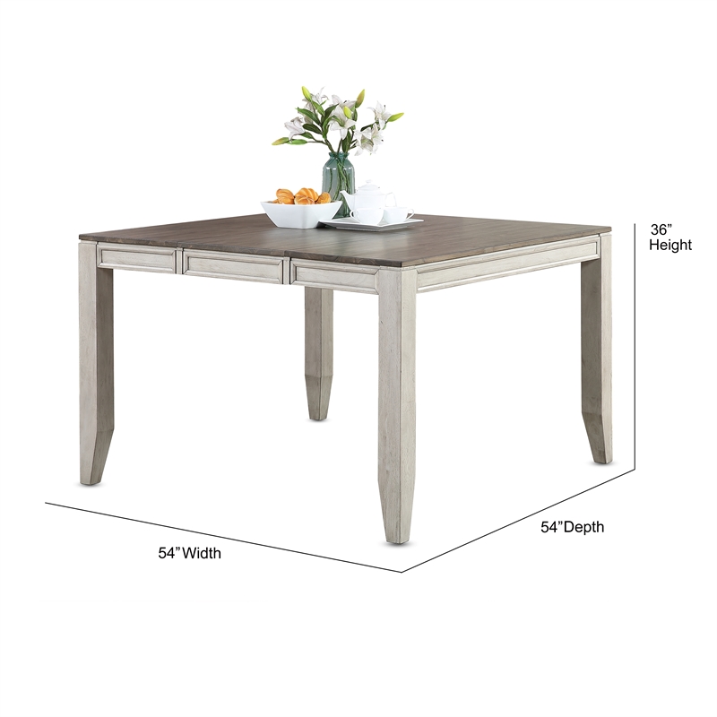 Abacus Two-tone Smokey Alabaster and Brown 9-piece Counter Dining Set