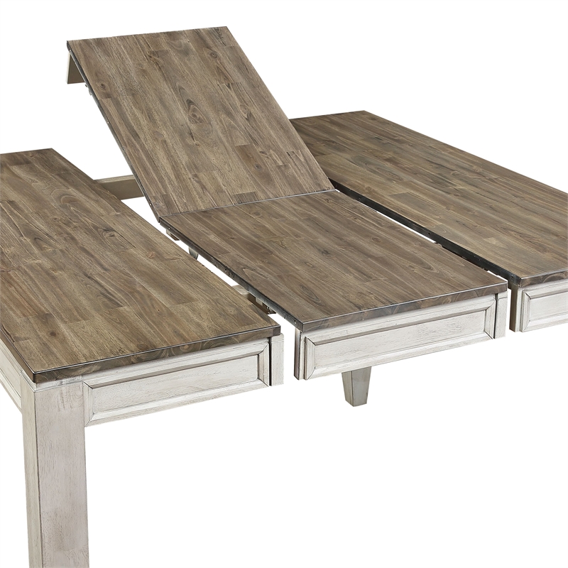 Abacus Two-tone Smokey Alabaster and Brown 9-piece Counter Dining Set