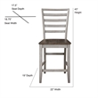 Abacus Two-tone Smokey Alabaster and Brown 9-piece Counter Dining Set